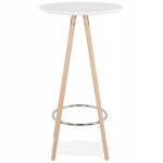 Tavolo alto mangiare-up disegno in legno piedi legno colore naturale CHLOE (bianco)