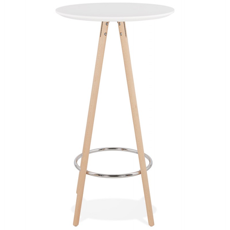 Tavolo alto mangiare-up disegno in legno piedi legno colore naturale CHLOE (bianco) - image 47102