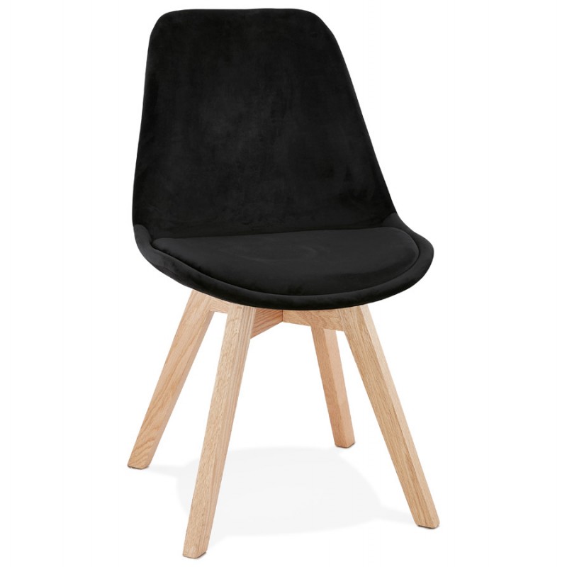 LeONORA (black) Scandinavian design chair in natural-coloured footwear - image 47119