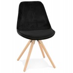 Sedia di design scandinava in piedi di colore naturale ALINA (nero)
