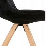 Silla de diseño escandinavo en pies de color natural ALINA (negro)
