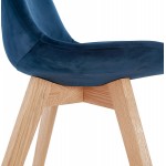 LeONORA (blu) Sedia di design scandinavo in footwork color naturale