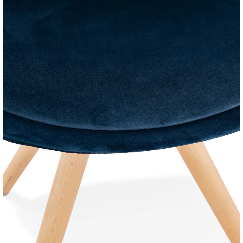 Scandinavian design chair in natural-coloured feet ALINA (blue) - image 47201