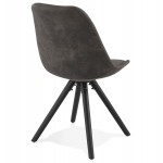 INDUSTRIAL design chair in microfiber black feet SOLEA (dark grey)