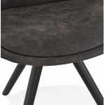 INDUSTRIAL design chair in microfiber black feet SOLEA (dark grey)