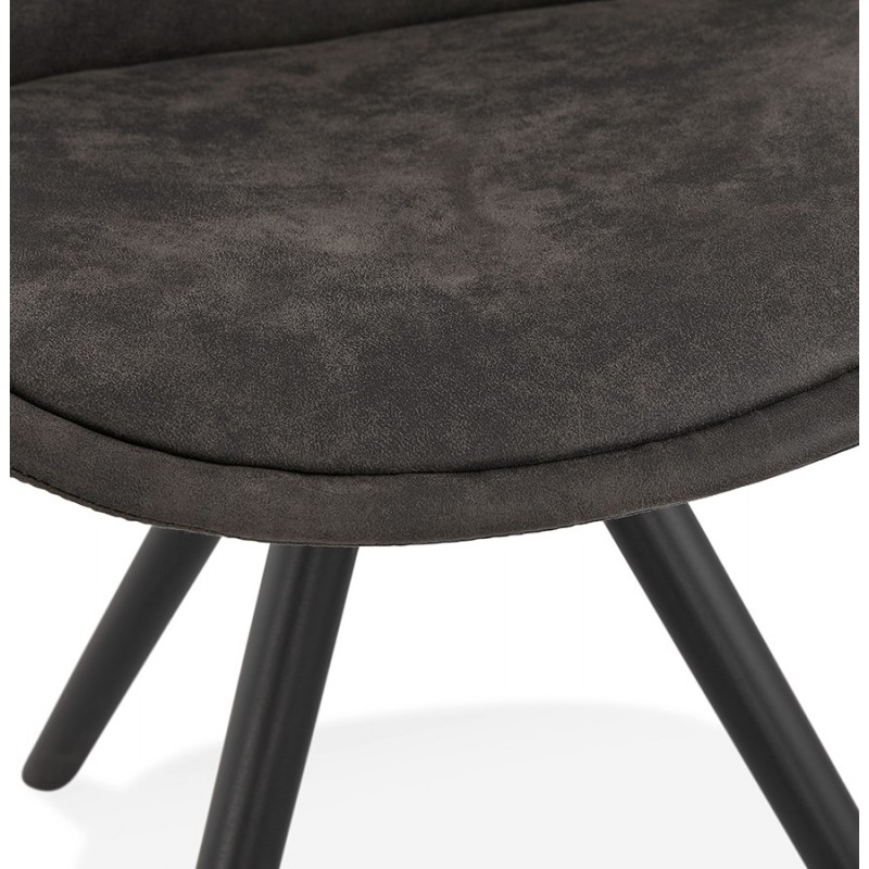 INDUSTRIAL design chair in microfiber black feet SOLEA (dark grey) - image 47252