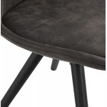 INDUSTRIAL design chair in microfiber black feet SOLEA (dark grey)