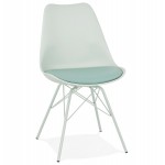 Chaise design style industriel SANDRO (vert clair)