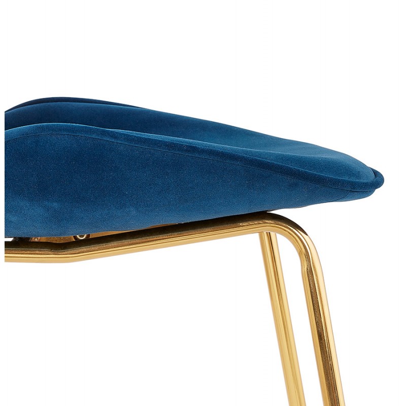 Vintage and retro chair in velvet golden feet TYANA (blue) - image 47312