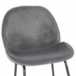 Vintage and retro chair in tYANA black foot velvet (dark grey)