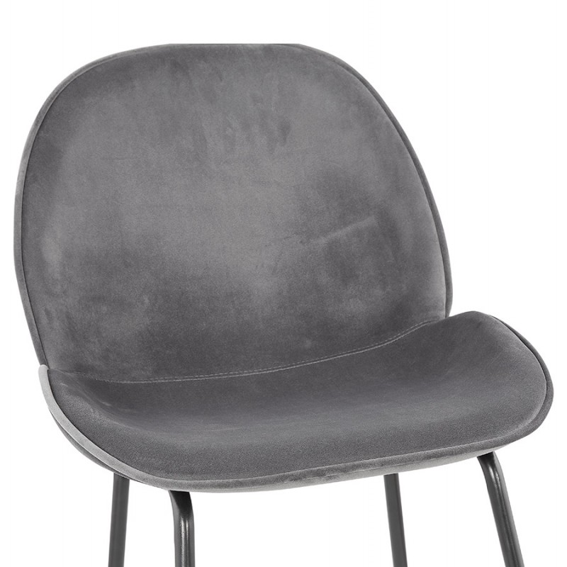 Vintage und Retro-Stuhl in tYANA schwarzen Fuß samt (dunkelgrau) - image 47320