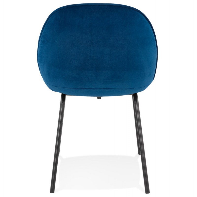 Vintage and retro chair in tYANA black foot velvet (blue) - image 47330