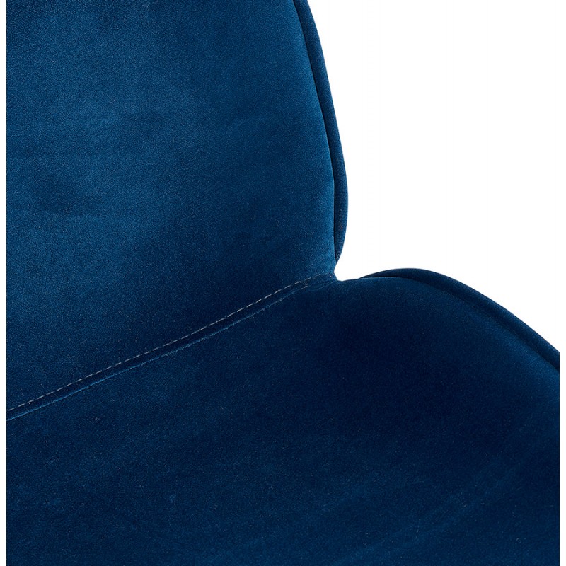 Silla vintage y retro en terciopelo de pie negro tYANA (azul) - image 47333