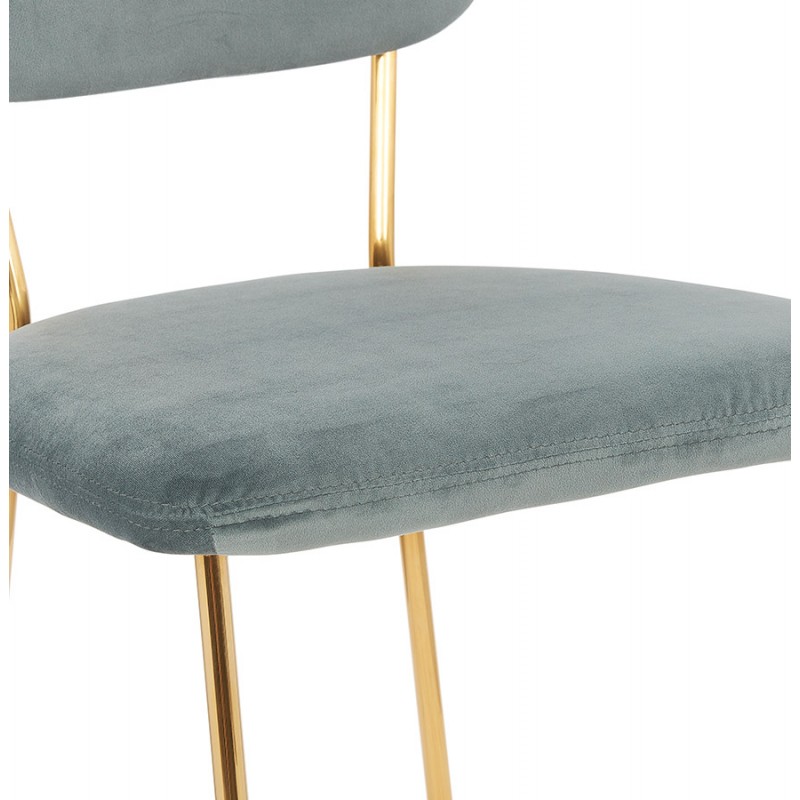 Vintage and retro chair in velvet golden feet NOALIA (light grey) - image 47346