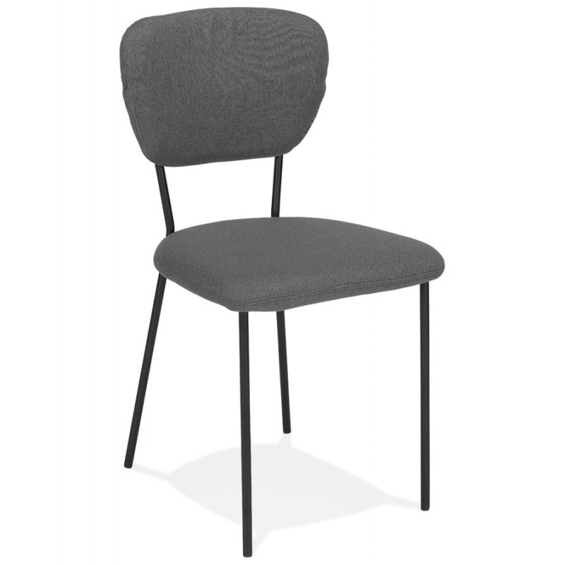 Vintage und Retro-Stuhl in noALIA schwarzen Fuß Stoff (dunkelgrau) - image 47352