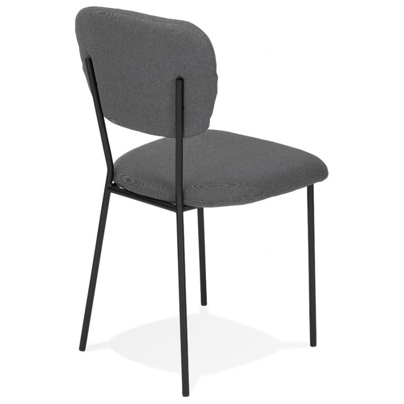Vintage and retro chair in noALIA black foot fabric (dark grey) - image 47355
