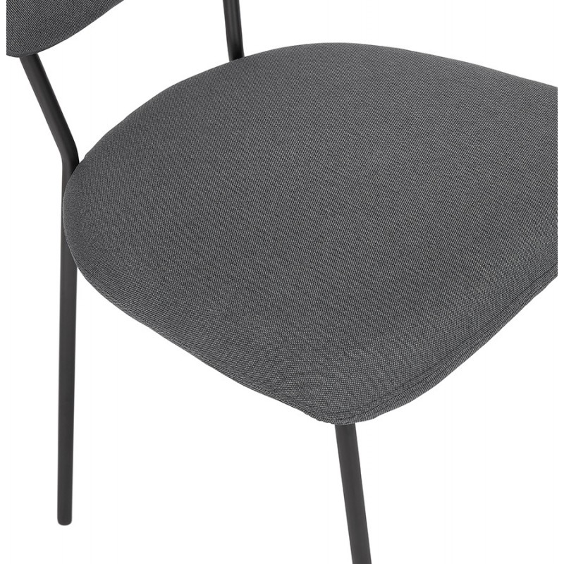 Vintage and retro chair in noALIA black foot fabric (dark grey) - image 47357
