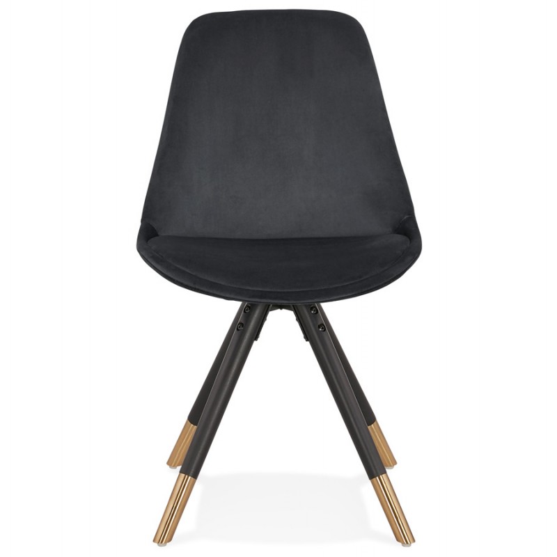 SUZON schwarz und gold-fuß Vintage und Retro-Stuhl (schwarz) - image 47448