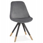 SUZON Vintage und retro schwarz und gold Stuhl (grau)
