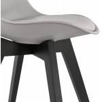 DESIGN chair with black wood feet MAILLY (grey)