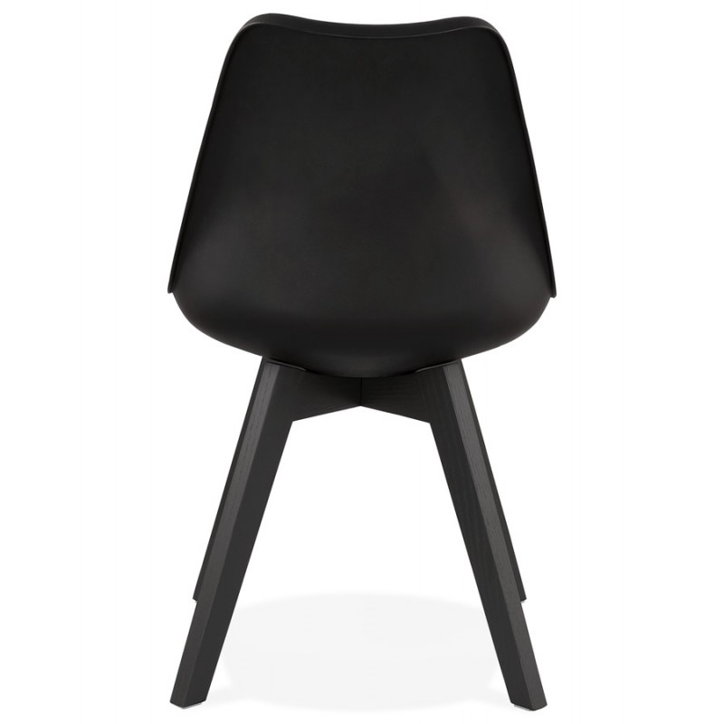Designstuhl mit schwarzen Holzfüßen MAILLY (schwarz) - image 47528