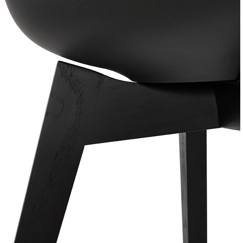 Silla de diseño con patas de madera negras MAILLY (negro) - image 47532