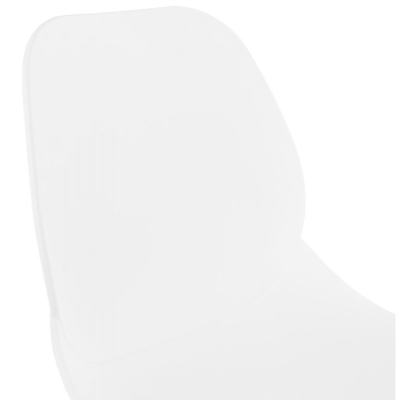 MarianA chrome metal foot desk chair (white) - image 47562