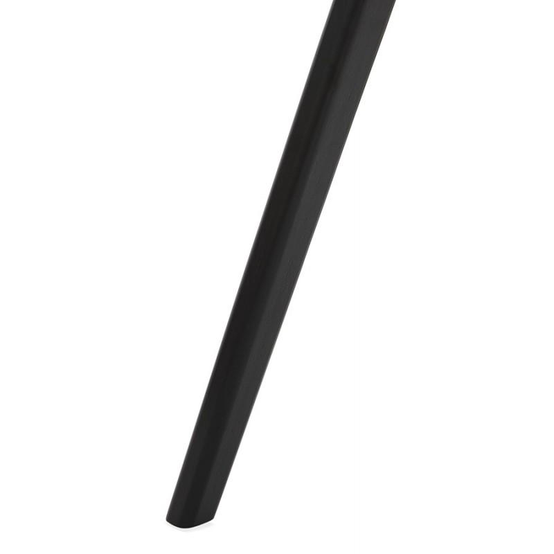 Silla de diseño y contemporánea en tejido pies de madera negra MARTINA (gris claro) - image 47620