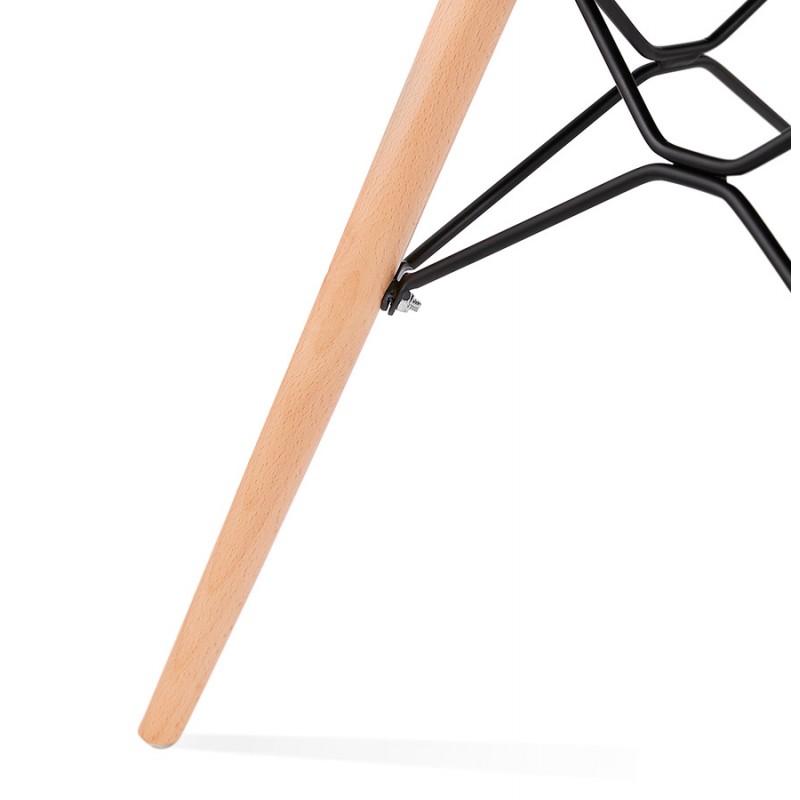 Sedia di design e legno scandinavo piedi finitura naturale e nero MASHA (grigio chiaro) - image 47654