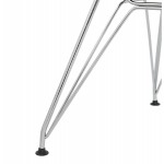 MOUNA chrome-plated metal foot fabric design chair (light grey)