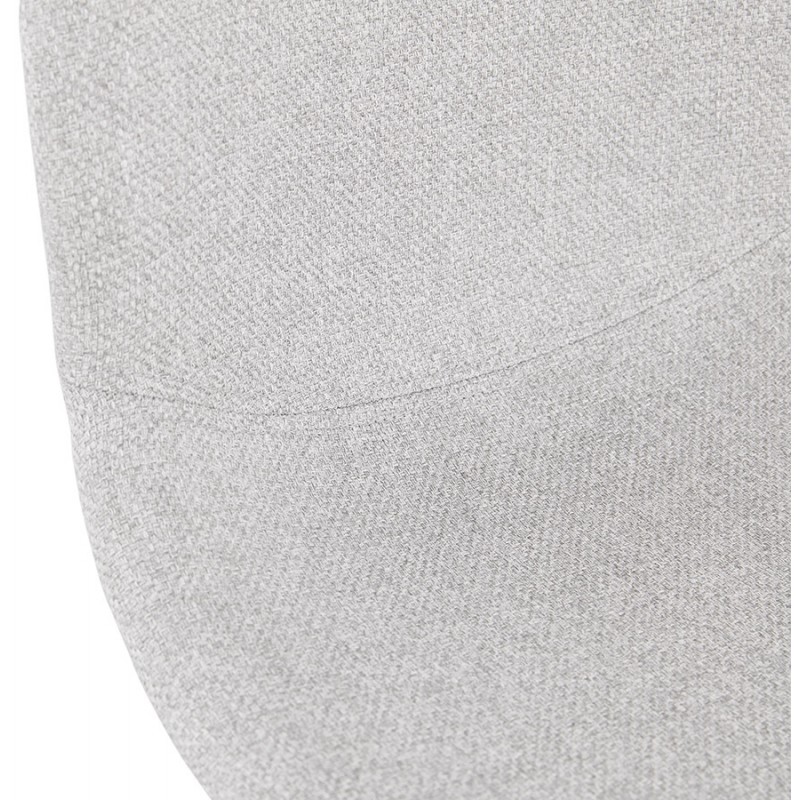 Silla de diseño industrial en tejido de pie de metal negro MOUNA (gris claro) - image 47687