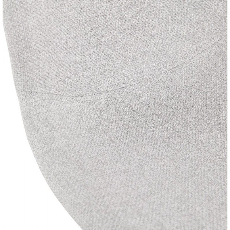 Sedia design impilabile in tessuto gambe in metallo bianco MANOU (grigio chiaro) - image 47701
