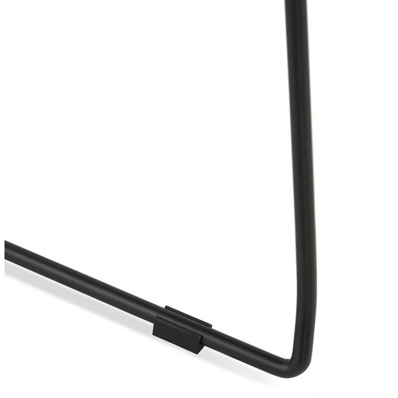 Chaise design empilable en tissu pieds métal noir MANOU (gris clair) - image 47713