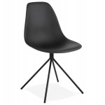 Kunststoff Design Stuhl Füße schwarz Metall MELISSA (schwarz)