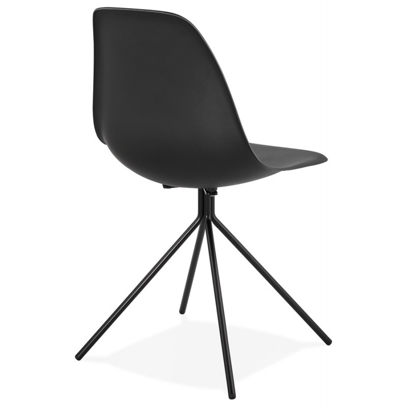 Plastic design chair feet black metal MELISSA (black) - image 47761