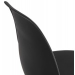 Chaise design industrielle pieds métal noir MELISSA (noir)