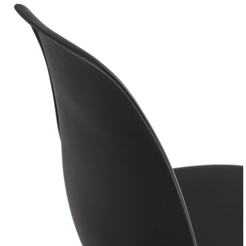 Chaise design industrielle pieds métal noir MELISSA (noir) - image 47765