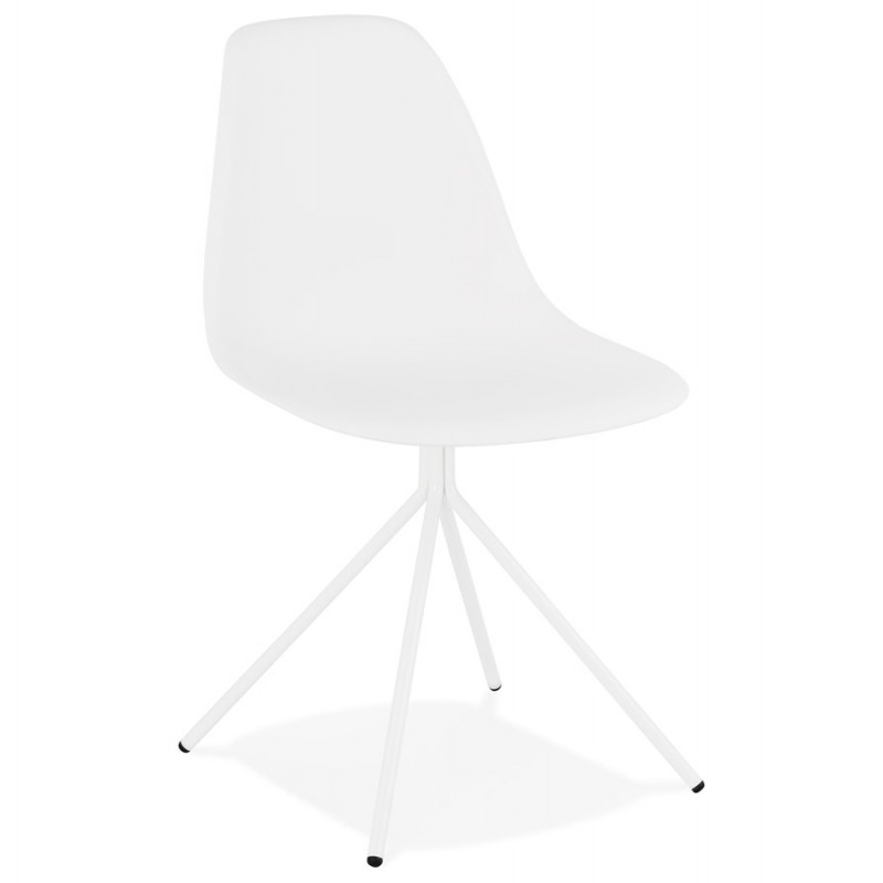 Industriedesign Stuhl Füße weiß Metall MELISSA (weiß)