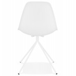 Chaise design industrielle pieds métal blanc MELISSA (blanc)