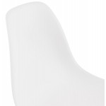 Chaise design industrielle pieds métal blanc MELISSA (blanc)