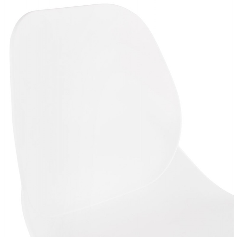 Silla de diseño apilable de pie de metal blanco MALAURY (blanco) - image 47800