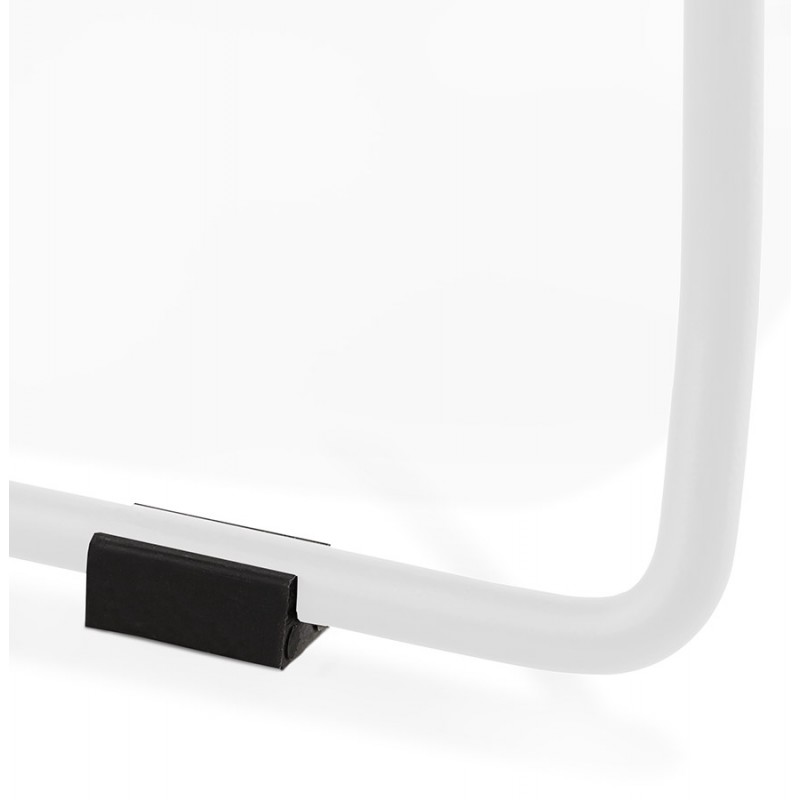 Silla de diseño apilable de pie de metal blanco MALAURY (blanco) - image 47805