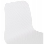Silla moderna pies apilables metal blanco ALIX (blanco)