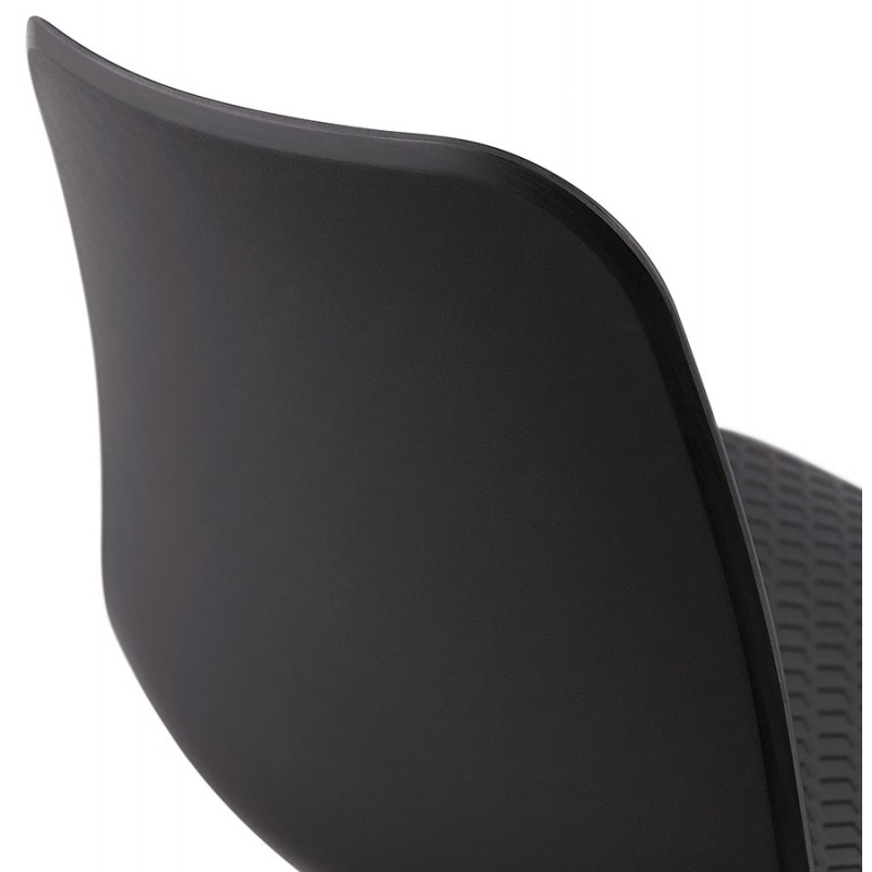 Modern chair stackable feet white metal ALIX (black) - image 47848