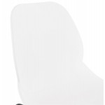 Chaise design empilable pieds métal noir MALAURY (blanc)