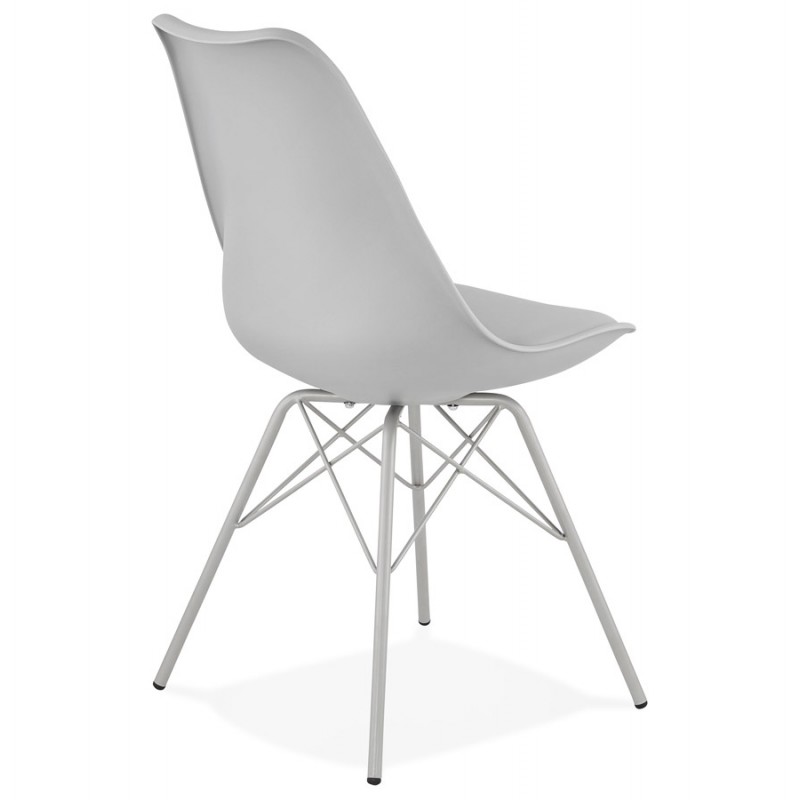 SANDRO Industriestil Design Stuhl (hellgrau) - image 47926