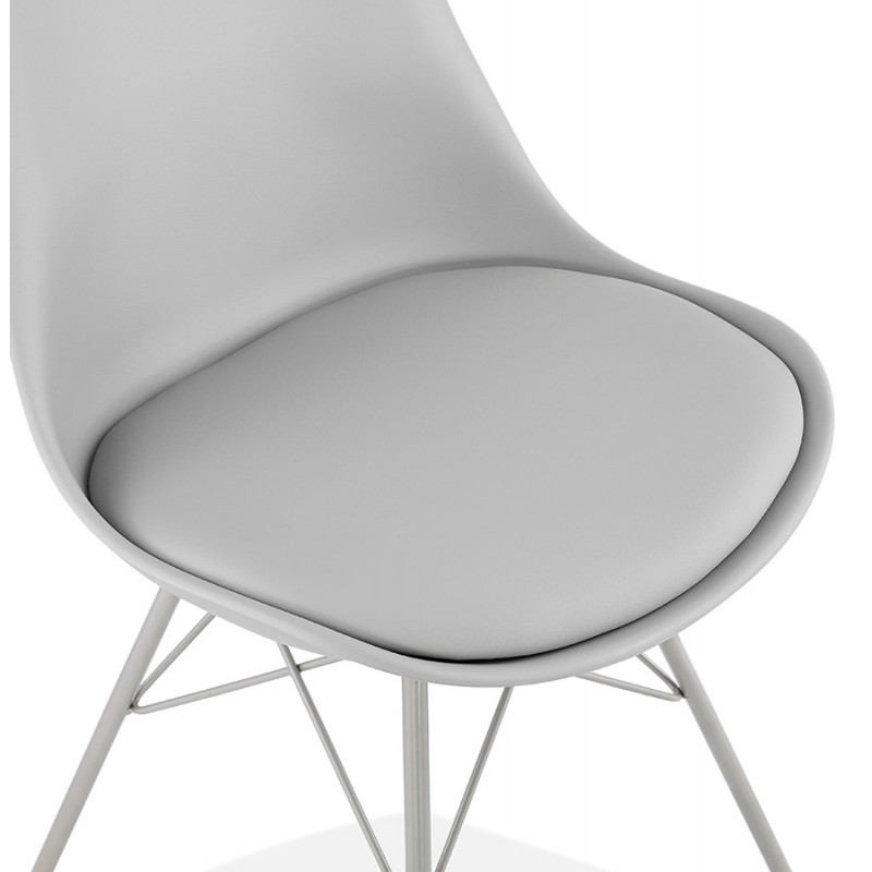 Sedia in stile industriale SANDRO (grigio chiaro) - image 47928
