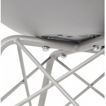 SANDRO Industriestil Design Stuhl (hellgrau)
