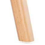 Designstuhl und skandinavischen Fuß Stoff Holz natürliche Oberfläche MARTINA (anthrazit grau)