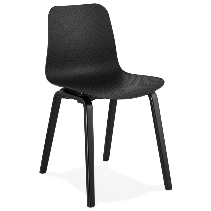 Sandy black wooden foot design chair (black) - image 47964